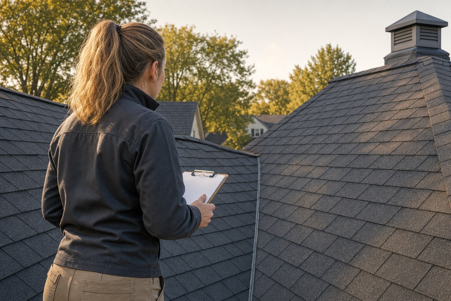 Residential roofing inspection work